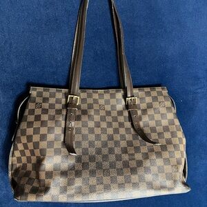 Louis Vuitton Damier Chelsea Ebene Tote Bag Shoulder Bag. Organizer included.
